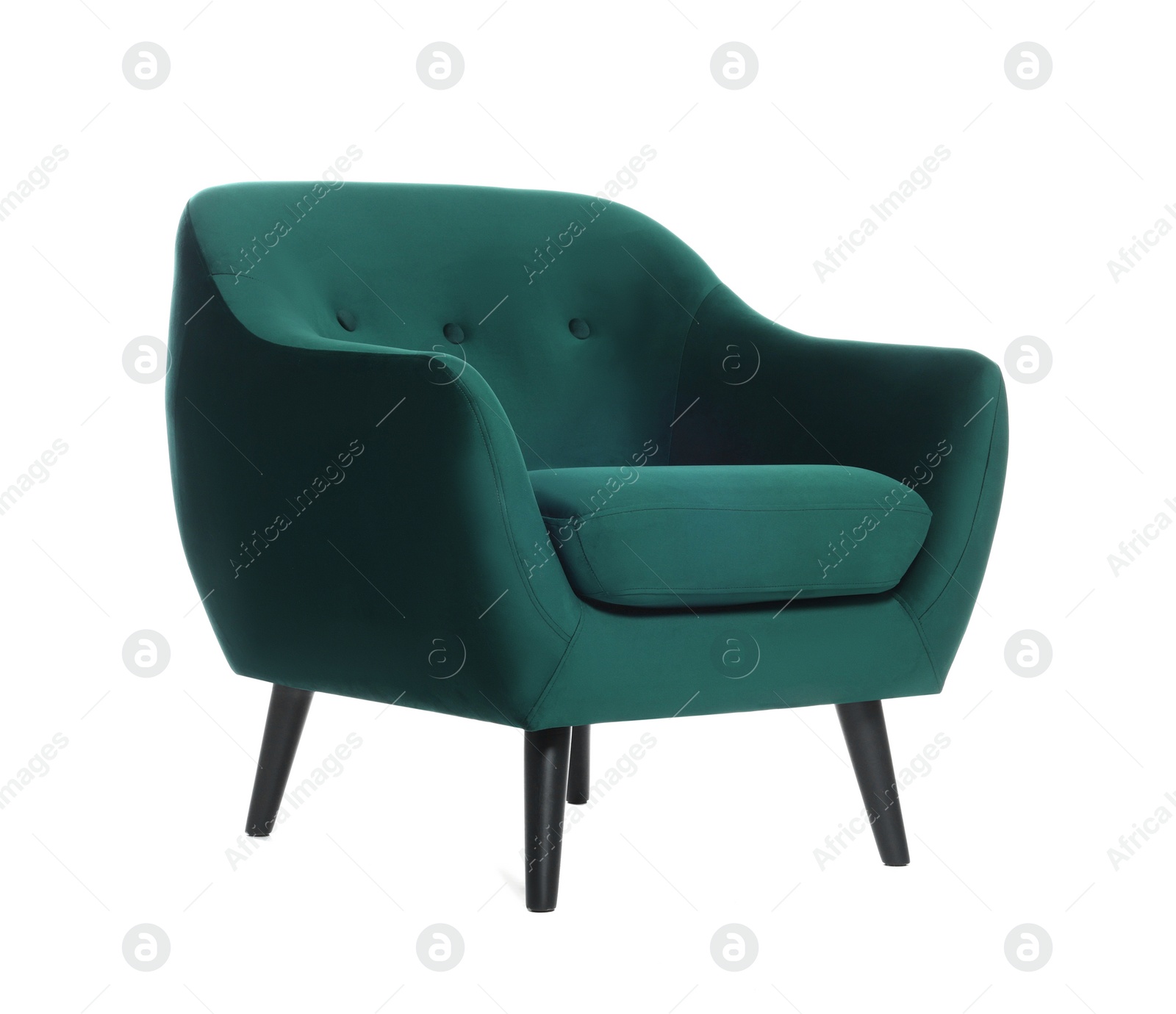 One stylish comfortable armchair isolated on white Photo of One stylish comfortable armchair isolated on white