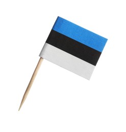 Photo of Small paper flag of Estonia isolated on white