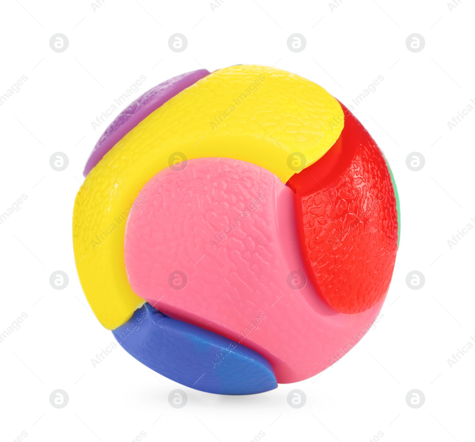 Photo of Colorful ball toy for pet isolated on white