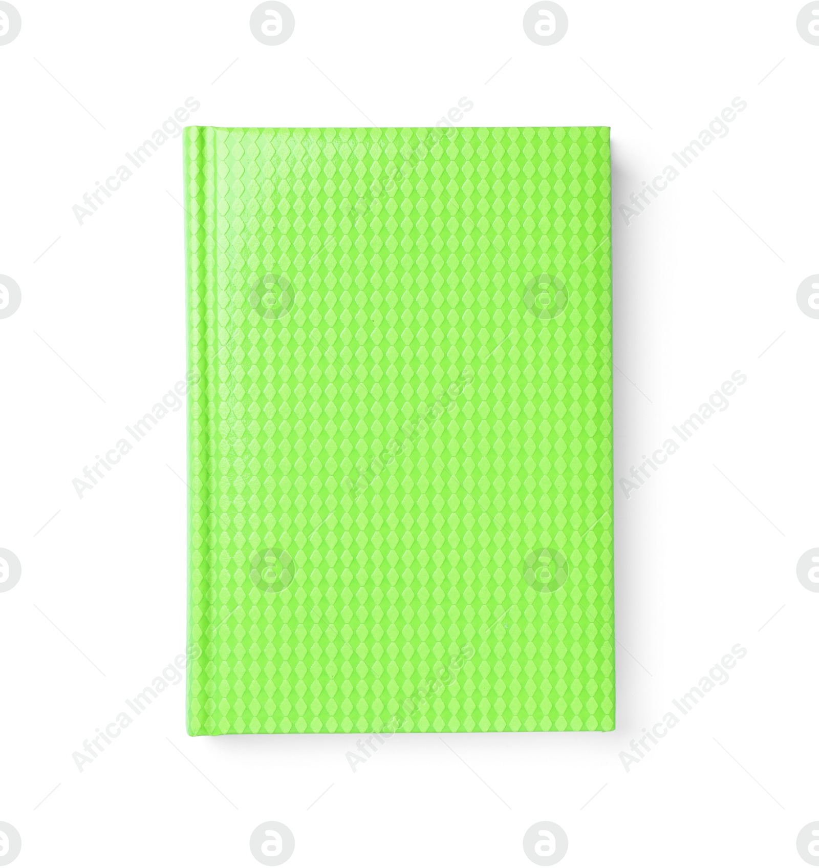 Photo of Colorful notebook on white background. School stationery