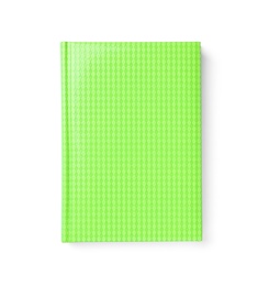 Photo of Colorful notebook on white background. School stationery