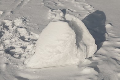 Photo of Beautiful snowdrift outdoors on sunny day. Winter season