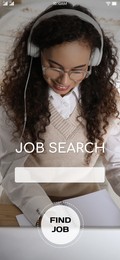 Homepage of employment application. Job search engine