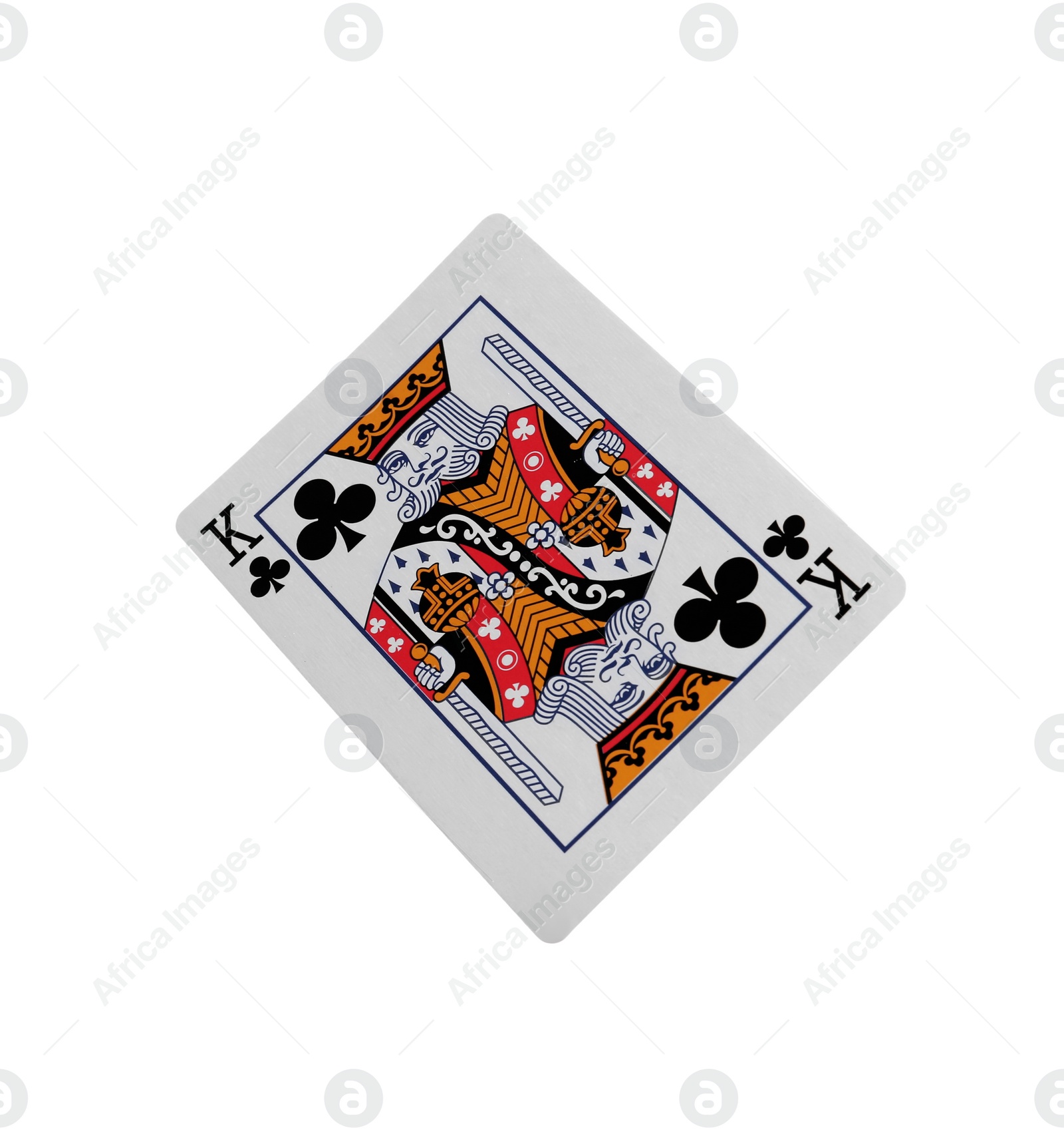 Photo of Playing card isolated on white. Poker game