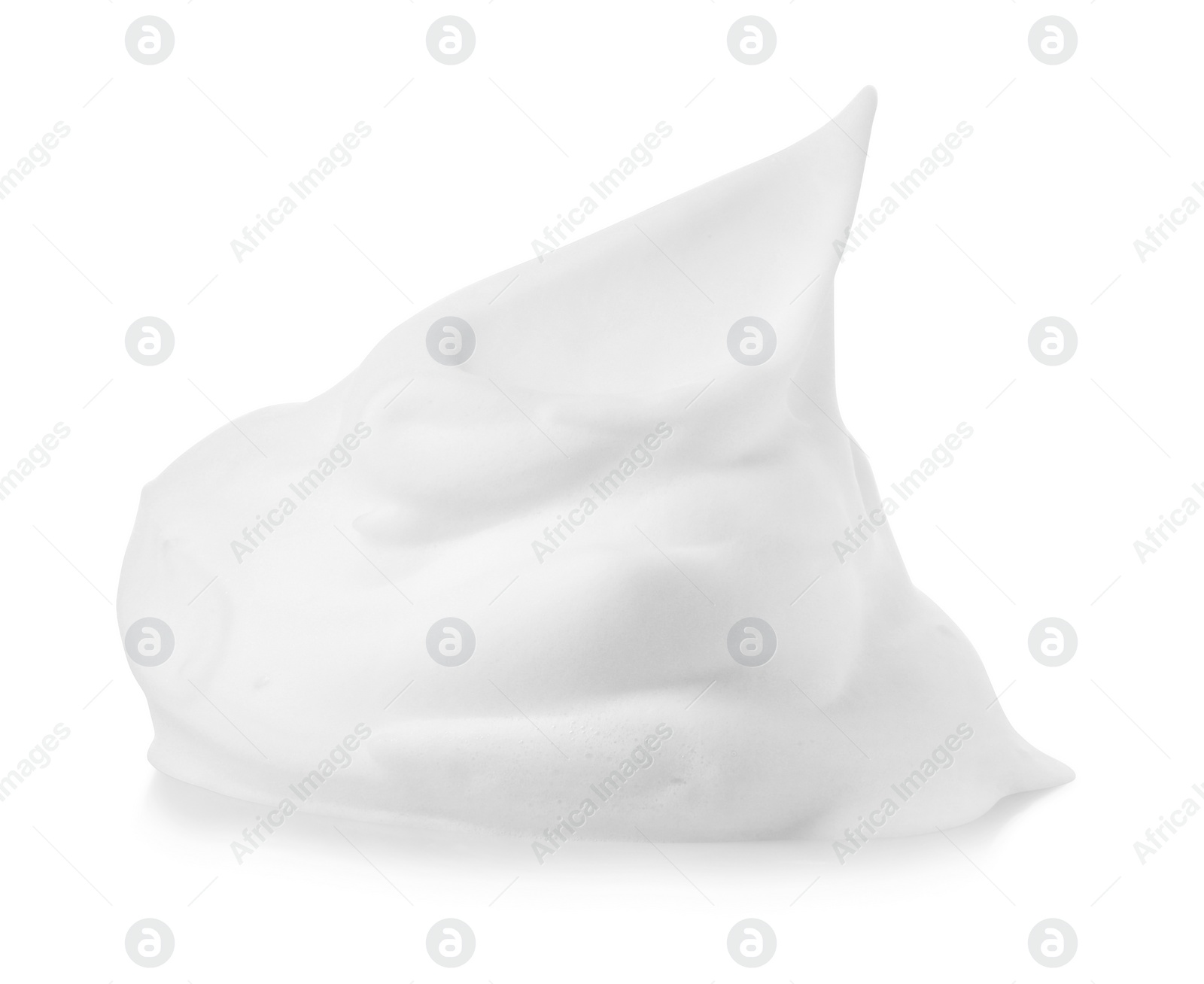 Photo of Heap of shaving foam isolated on white