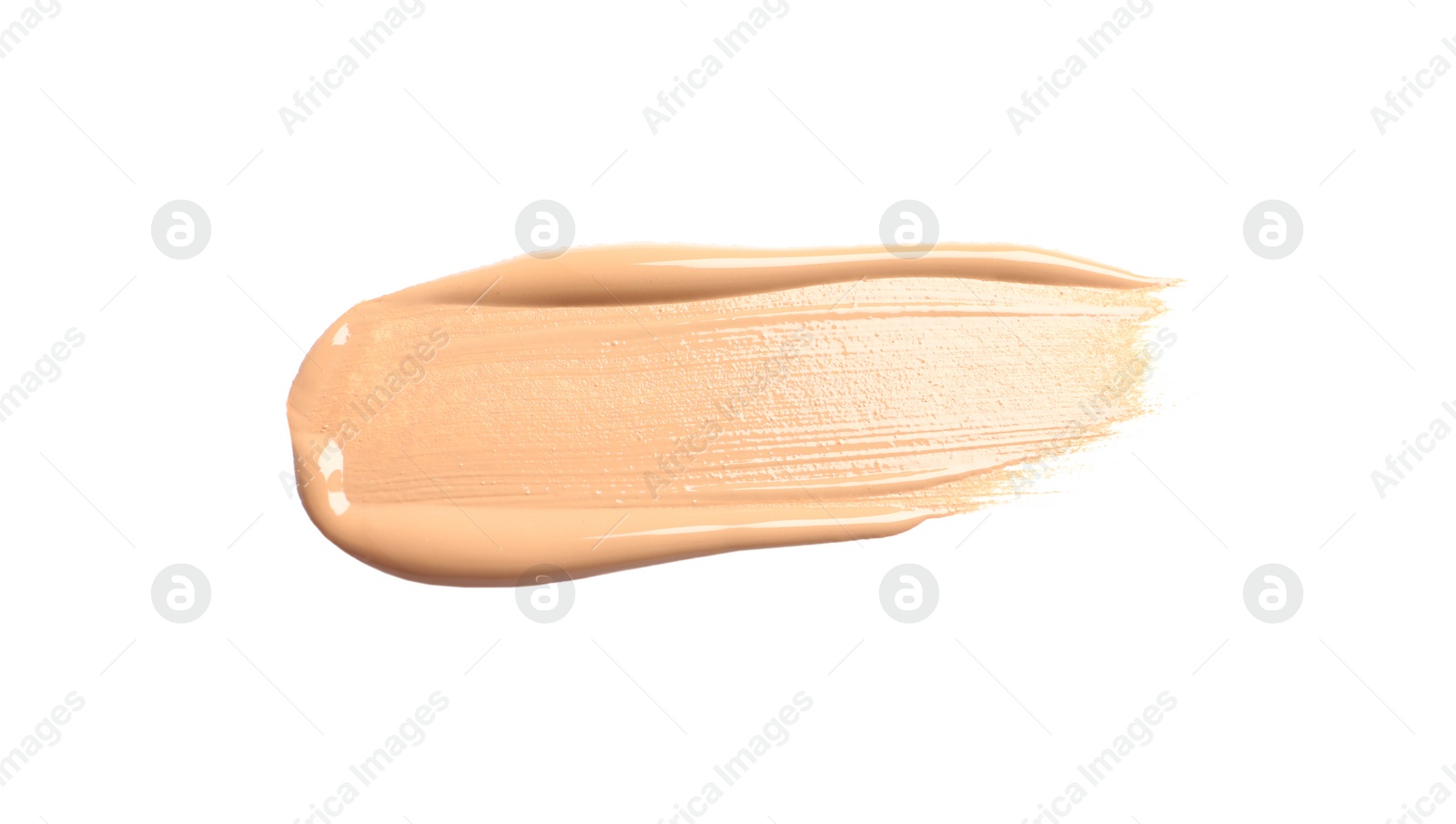 Photo of Smear of skin foundation isolated on white, top view