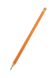 Photo of Sharp graphite pencil isolated on white. School stationery