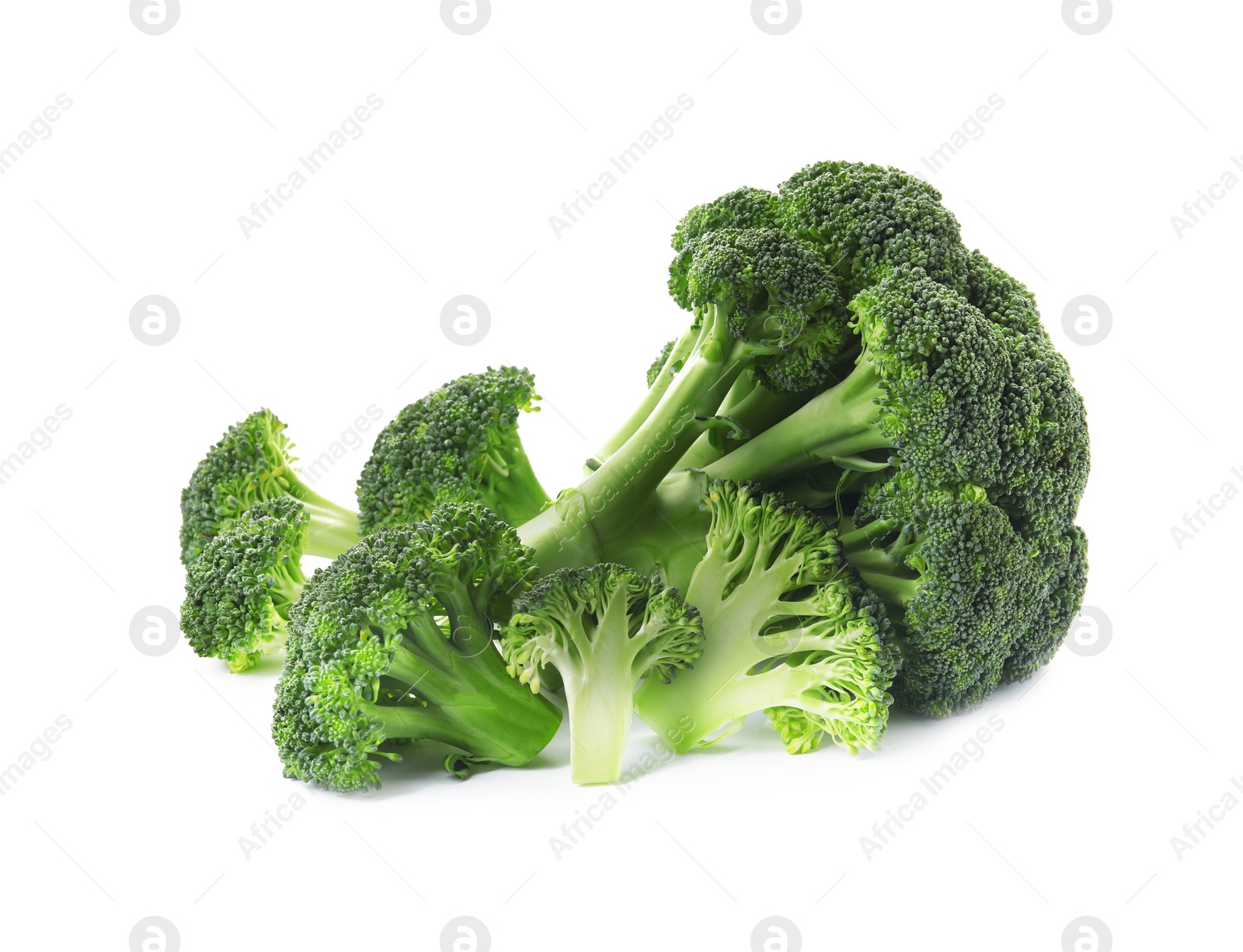 Photo of Fresh broccoli isolated on white. Edible green plant