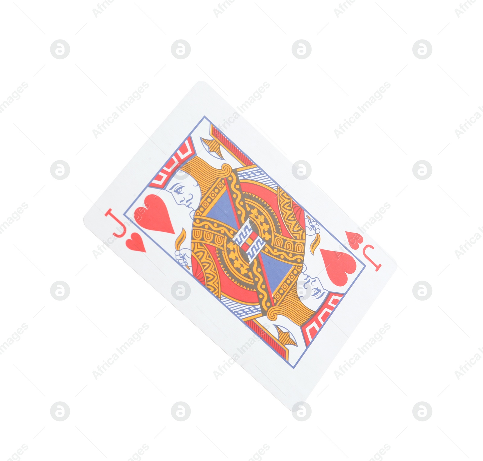 Photo of Playing card isolated on white. Poker game