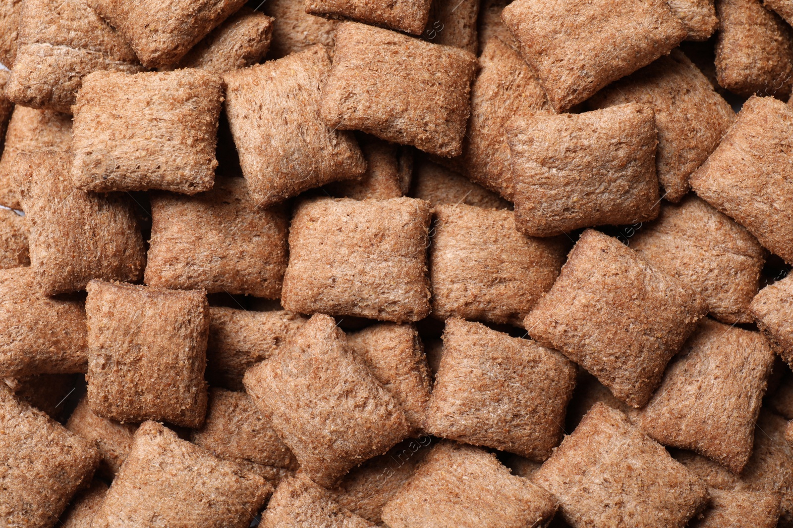 Photo of Crispy corn pads as background, top view