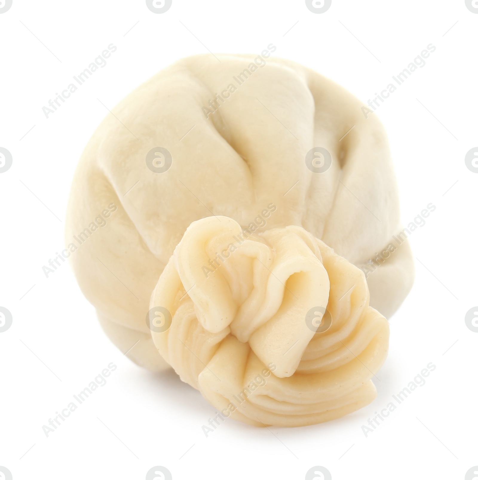 Photo of Boiled dumpling with tasty filling isolated on white