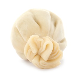 Photo of Boiled dumpling with tasty filling isolated on white