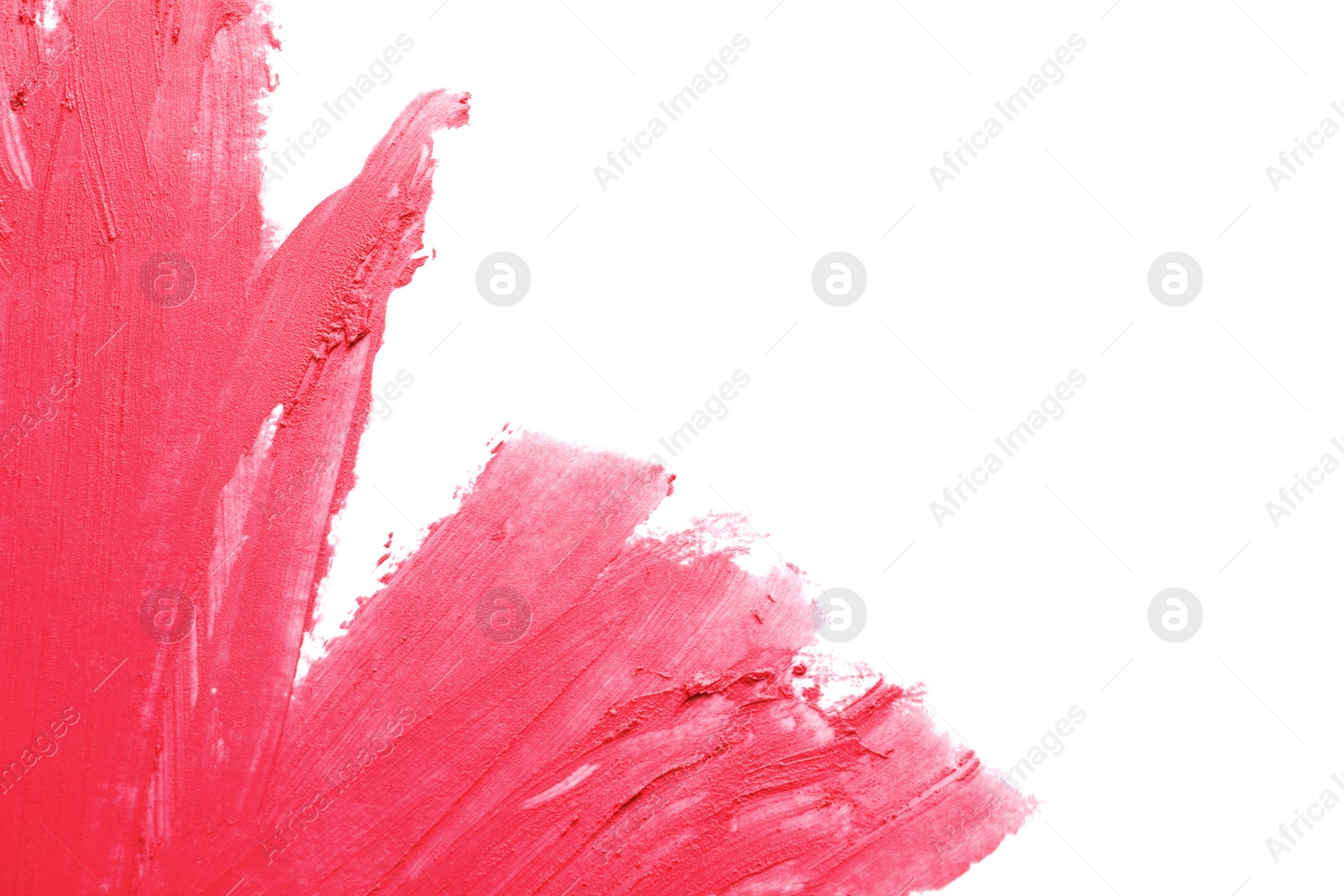 Photo of Strokes of lipstick on white background, top view