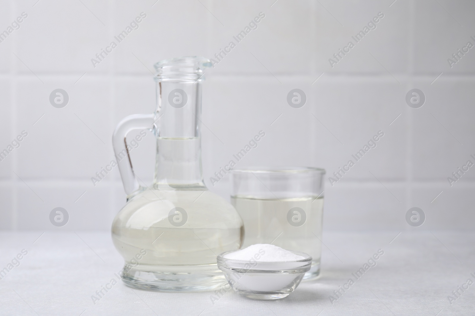 Photo of Vinegar and baking soda on light table