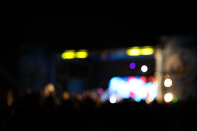 Blurred view of open air festival