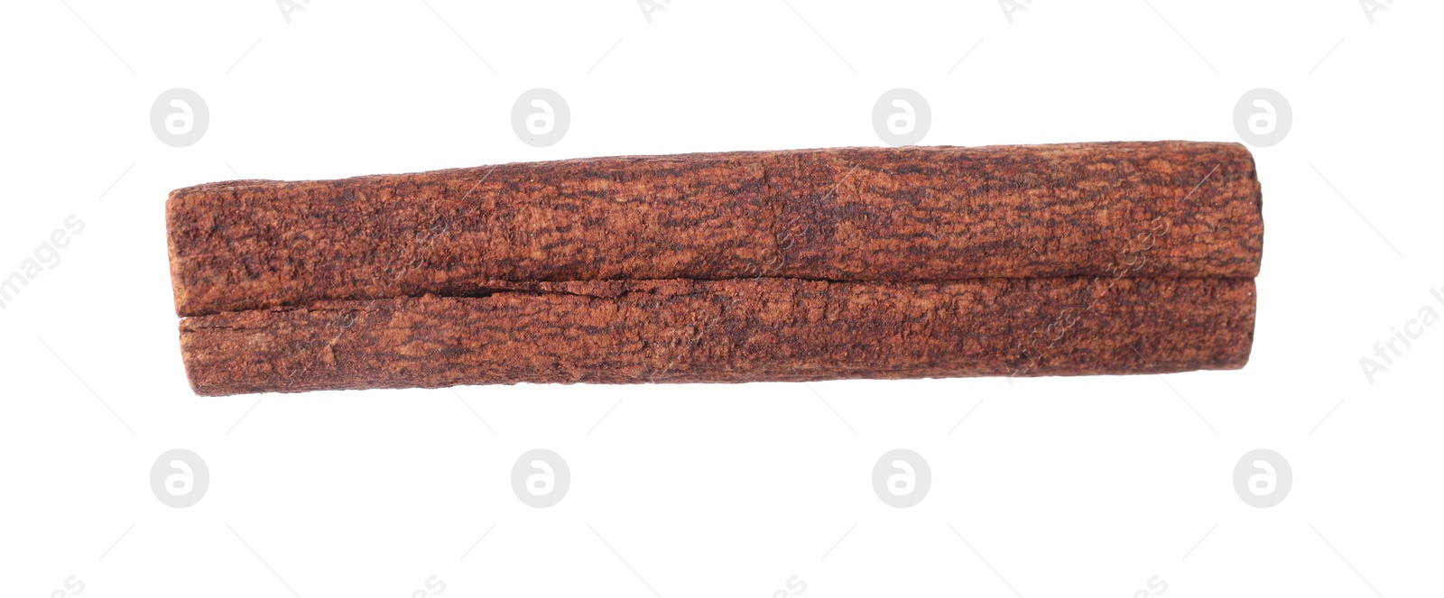 Photo of One aromatic cinnamon stick isolated on white