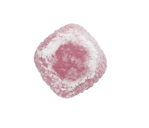 Delicious mochi on white background, top view