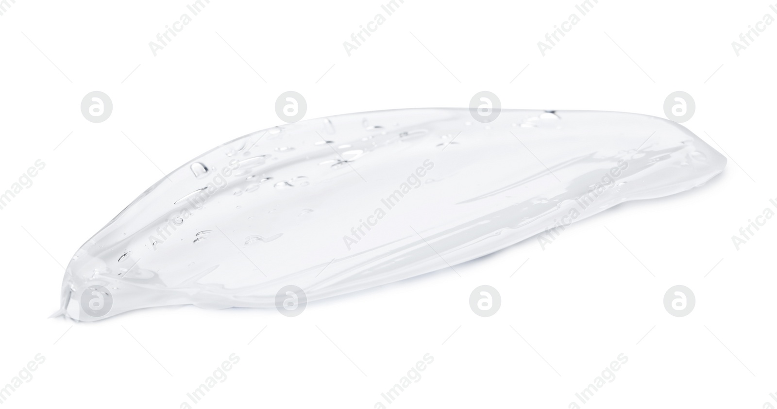 Photo of Sample of transparent cosmetic gel on light background