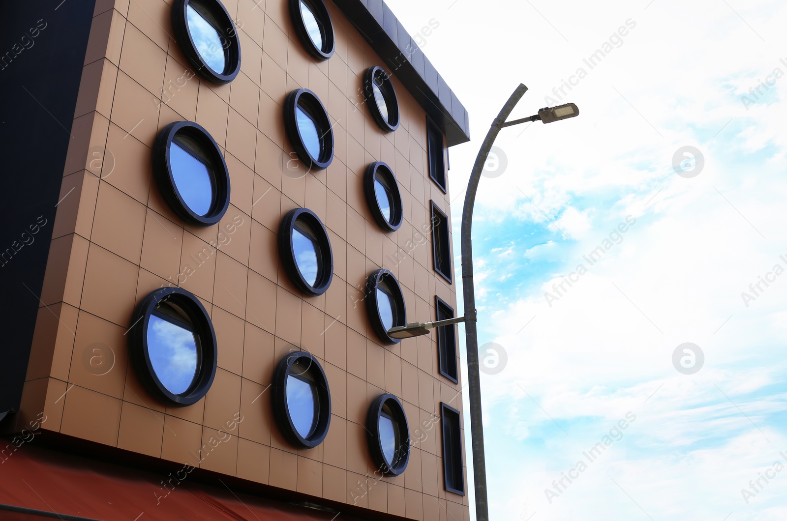 Photo of Beautiful view of modern building on sunny day