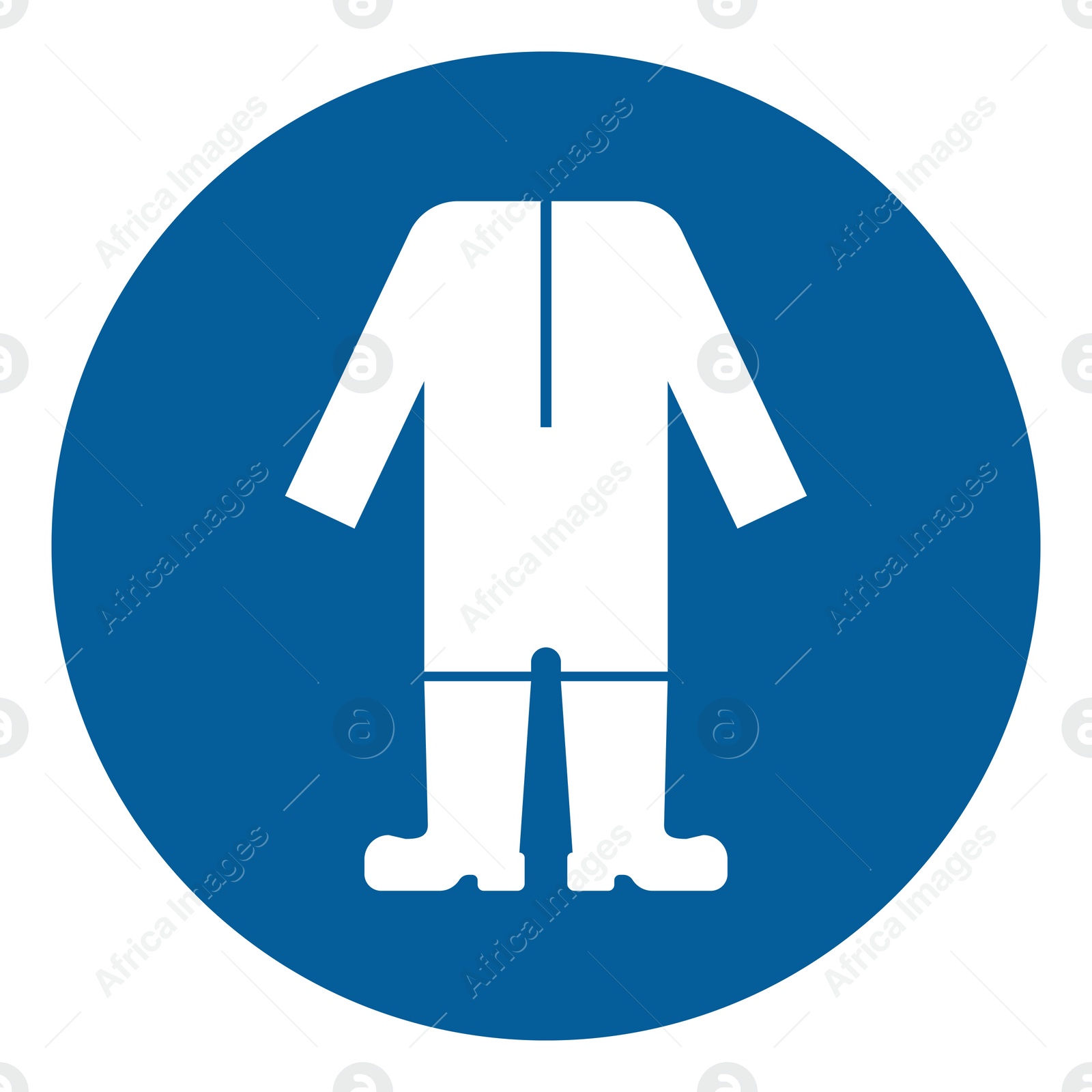 Image of International Maritime Organization (IMO) sign, illustration. Protective suit symbol