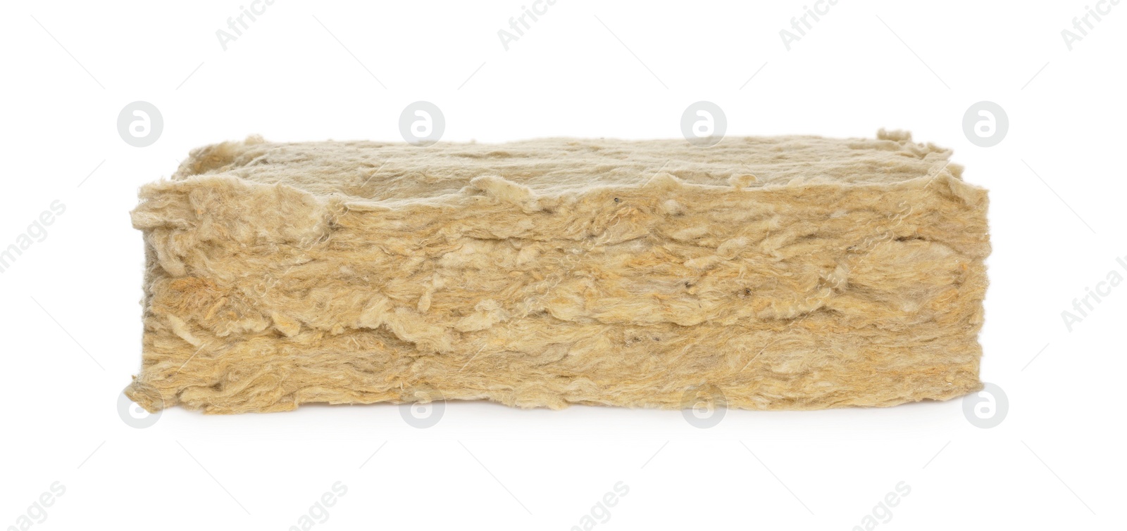 Photo of Layers of thermal insulation material on white background