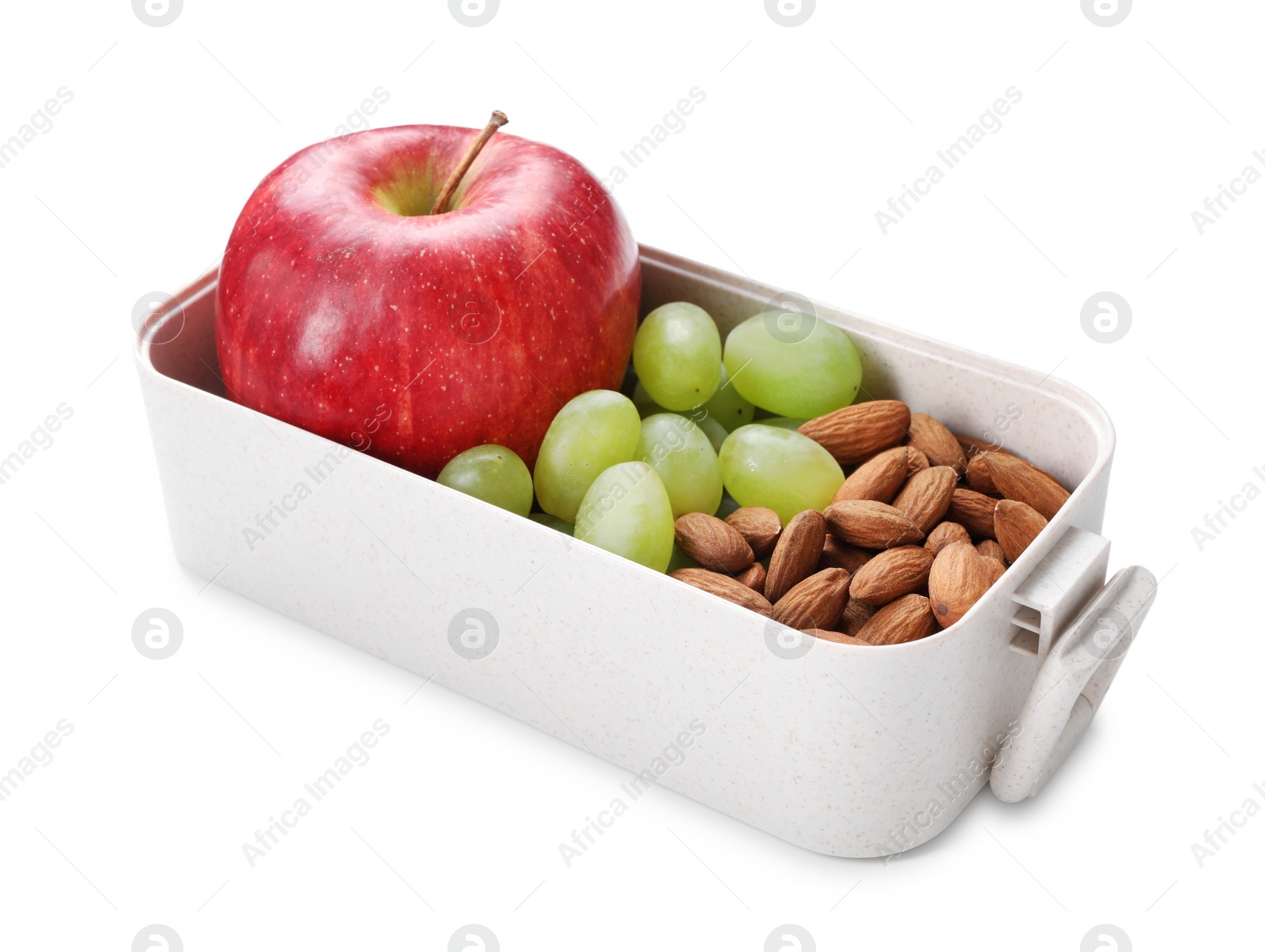 Photo of Healthy products high in vegetable fats on white background