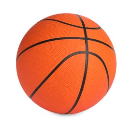 Photo of New orange basketball ball isolated on white