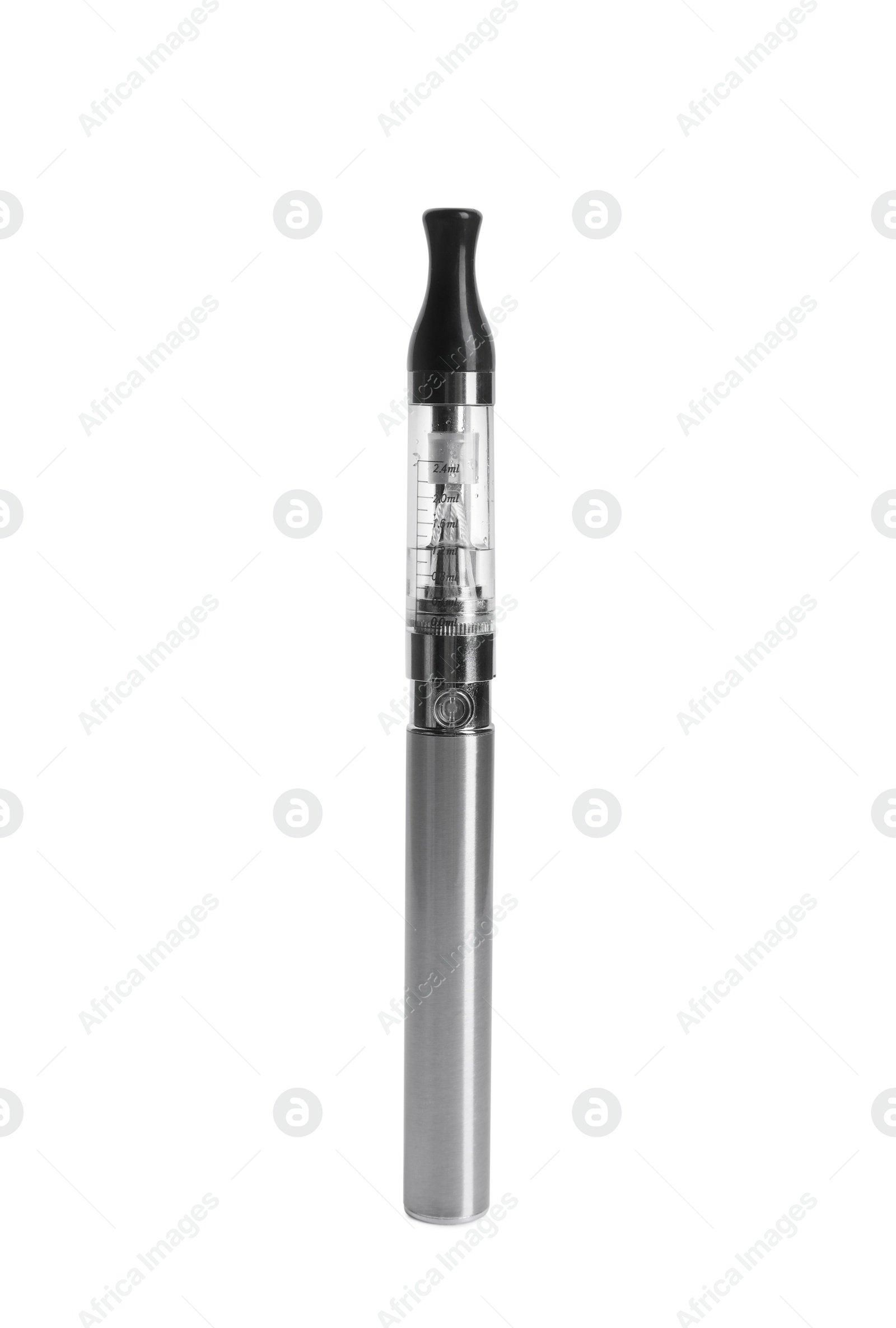 Photo of Electronic cigarette isolated on white. Smoking alternative