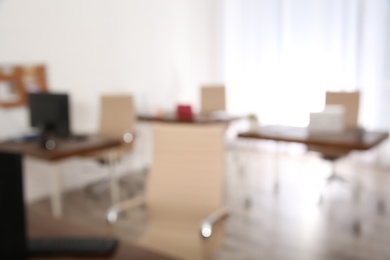 Photo of Modern brightly lit office with bokeh effect