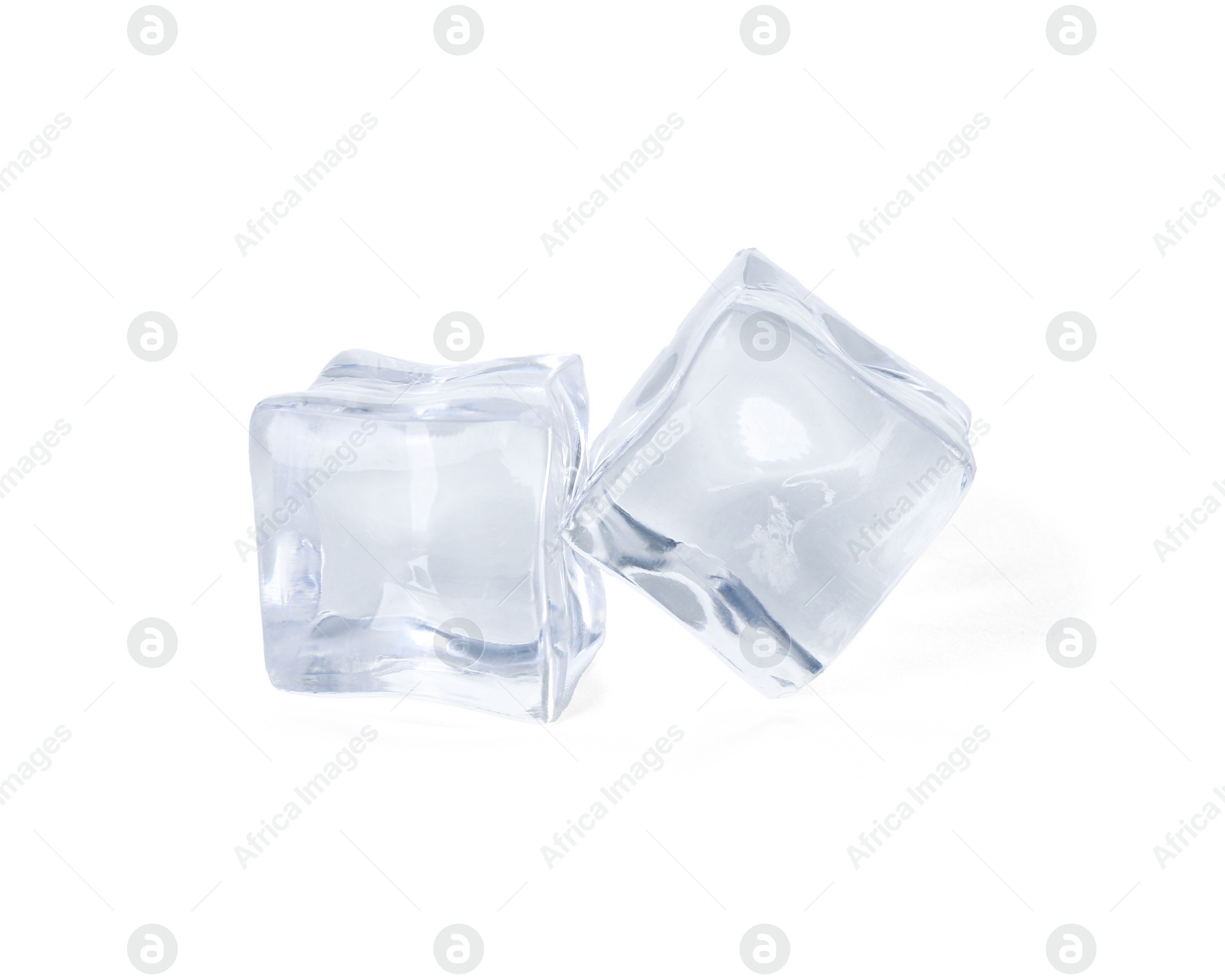 Photo of Crystal clear ice cubes isolated on white