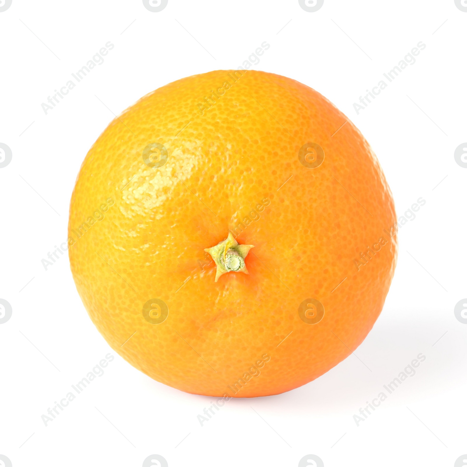 Photo of One fresh ripe tangerine isolated on white