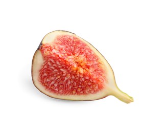 Piece of fresh fig isolated on white