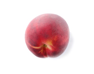 Fresh sweet juicy peach on white background