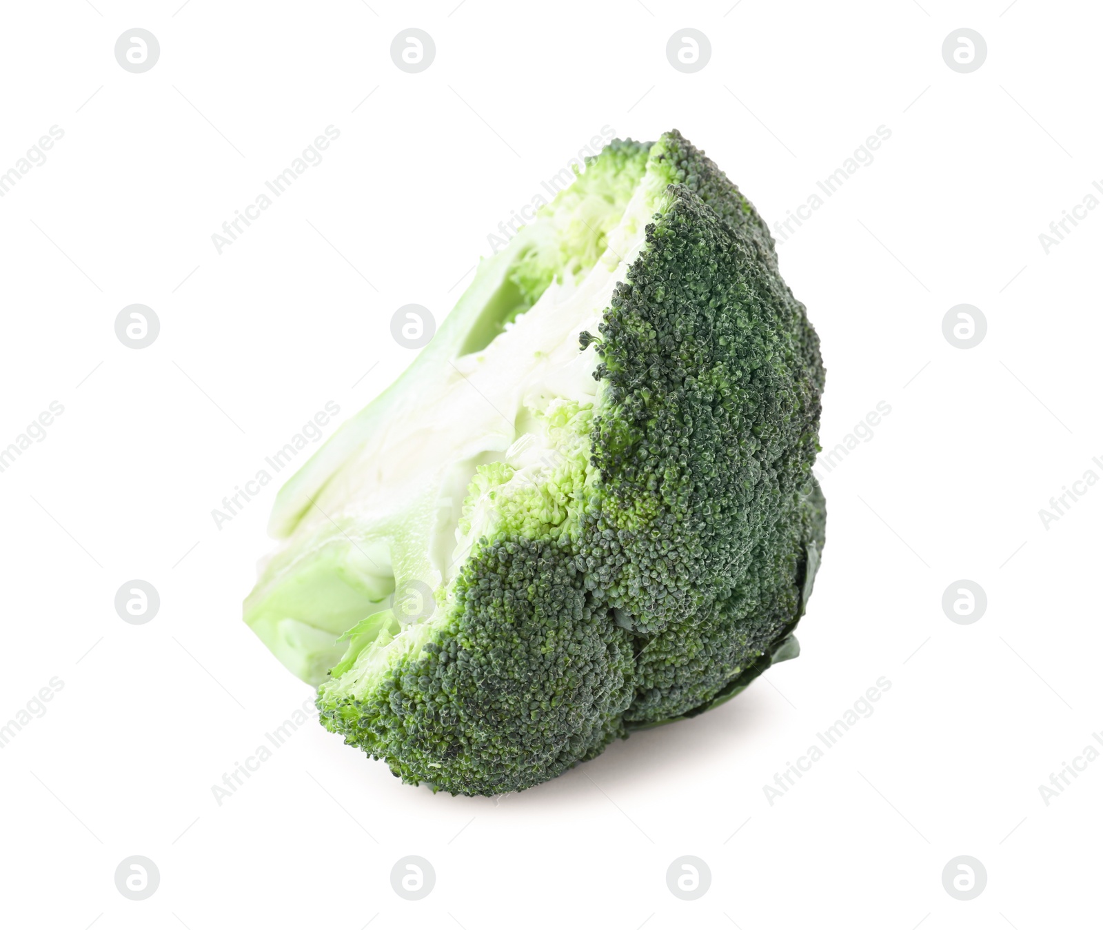 Photo of Fresh green broccoli isolated on white. Organic food