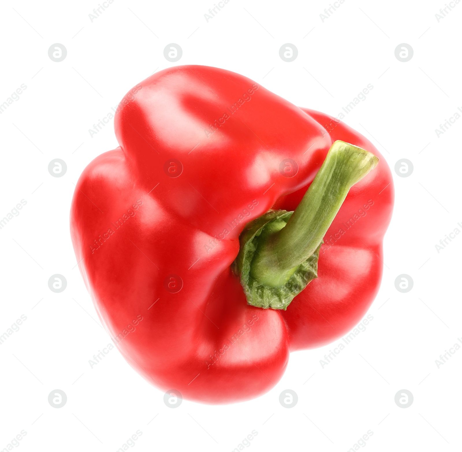 Photo of Ripe red bell pepper isolated on white