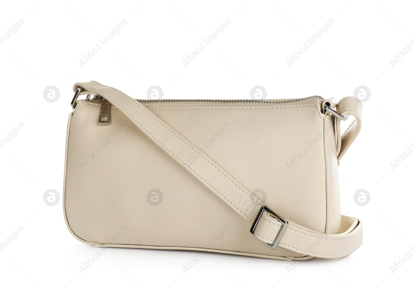 Photo of Women's leather mini bag isolated on white