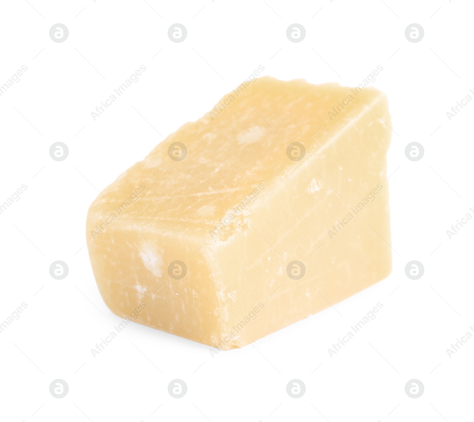 Photo of Piece of delicious parmesan cheese isolated on white