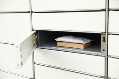 Parcels in locker of automated postal box