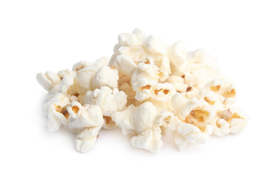 Tasty fresh pop corn isolated on white