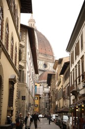 Photo of Florence, Italy - February 8, 2024: Santa Maria del Fiore and other buildings outdoors