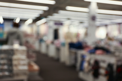 Photo of Blurred view of shopping mall interior. Bokeh effect