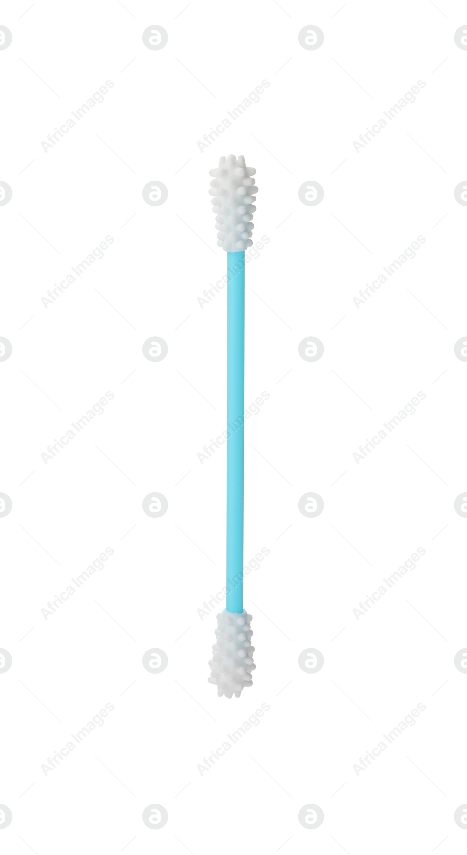 Photo of Reusable cotton swab isolated on white. Conscious consumption