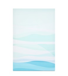 Photo of Beautiful abstract painting on white background. Element of interior decor