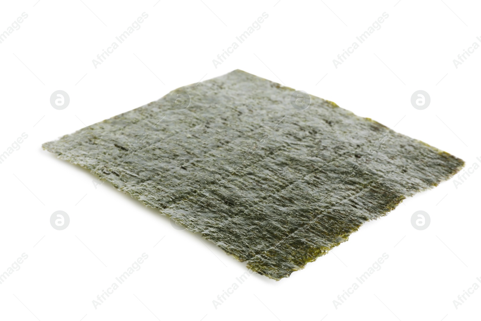 Photo of One dry nori sheet isolated on white