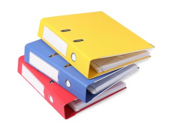 Bright binder office folders isolated on white