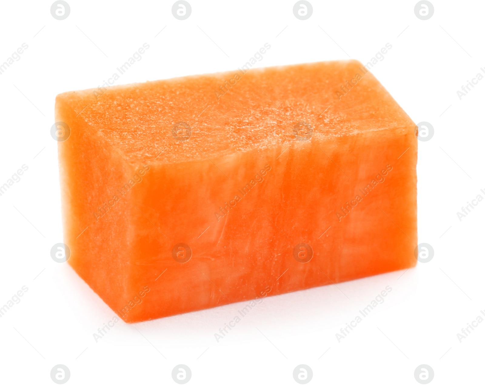 Photo of Piece of ripe carrot on white background