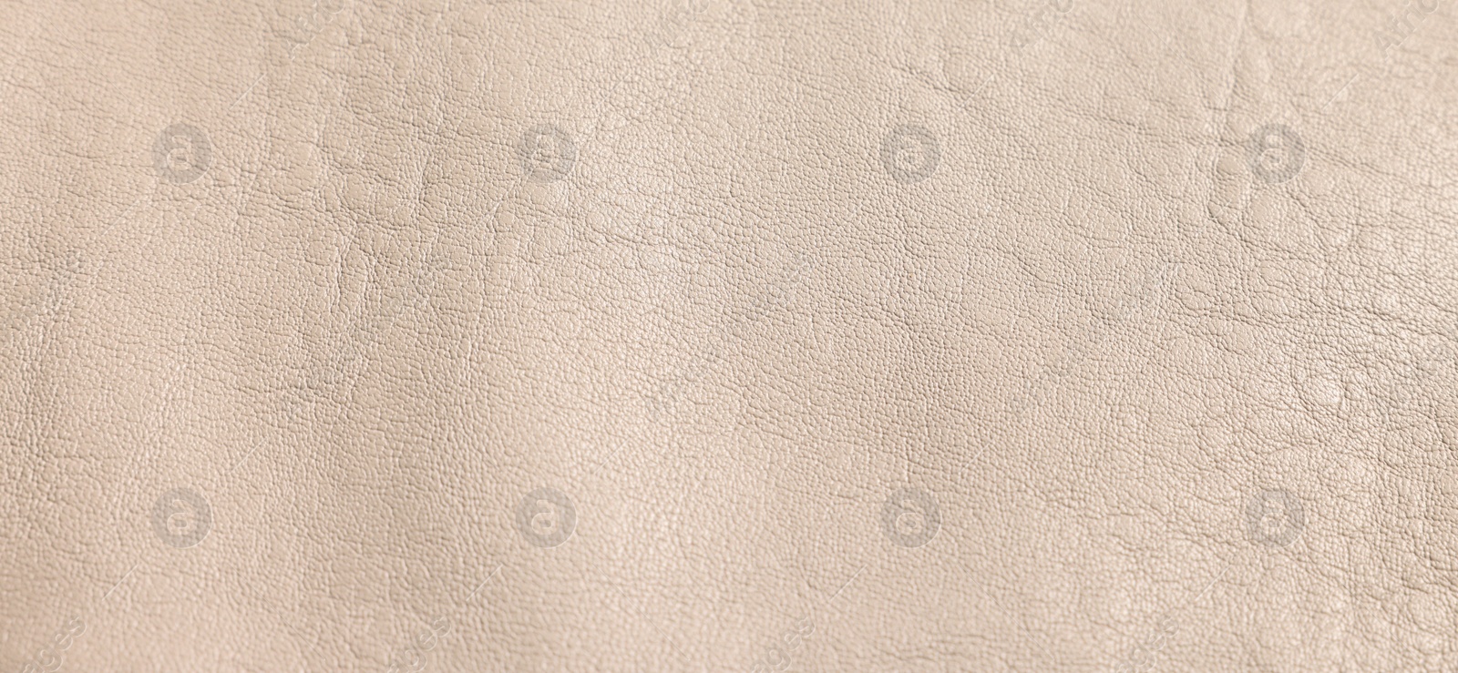 Photo of Beige natural leather as background, above view