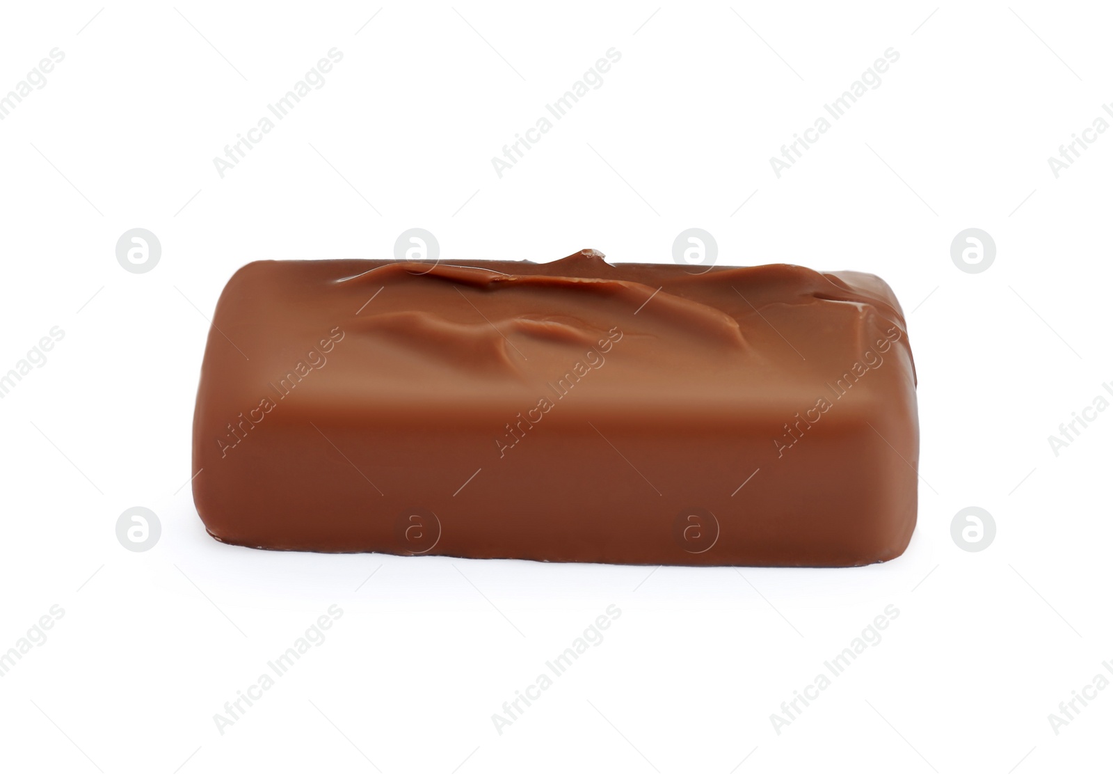 Photo of One tasty chocolate bar isolated on white