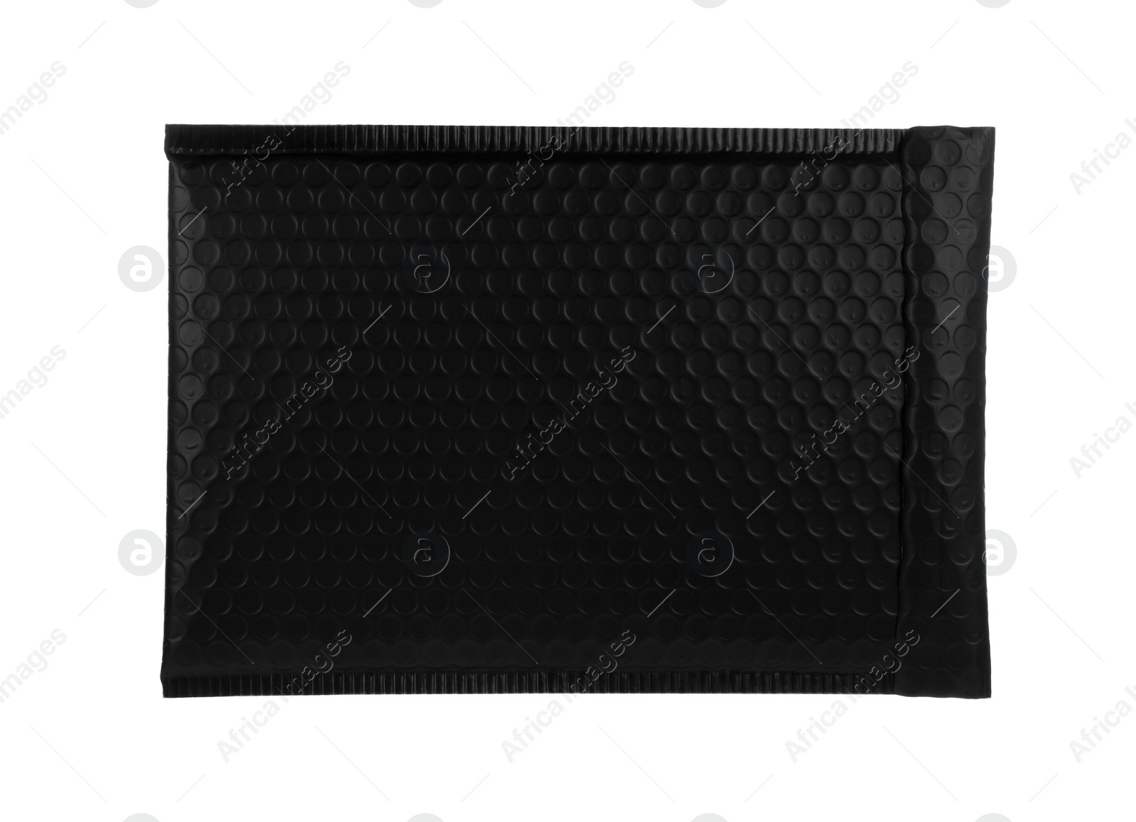 Photo of Padded envelope with bubble wrap isolated on white