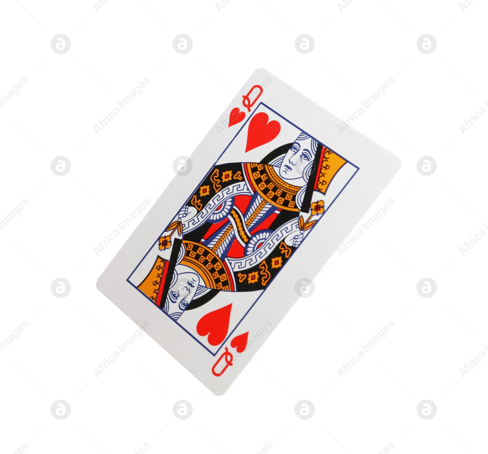 Photo of Playing card isolated on white. Poker game